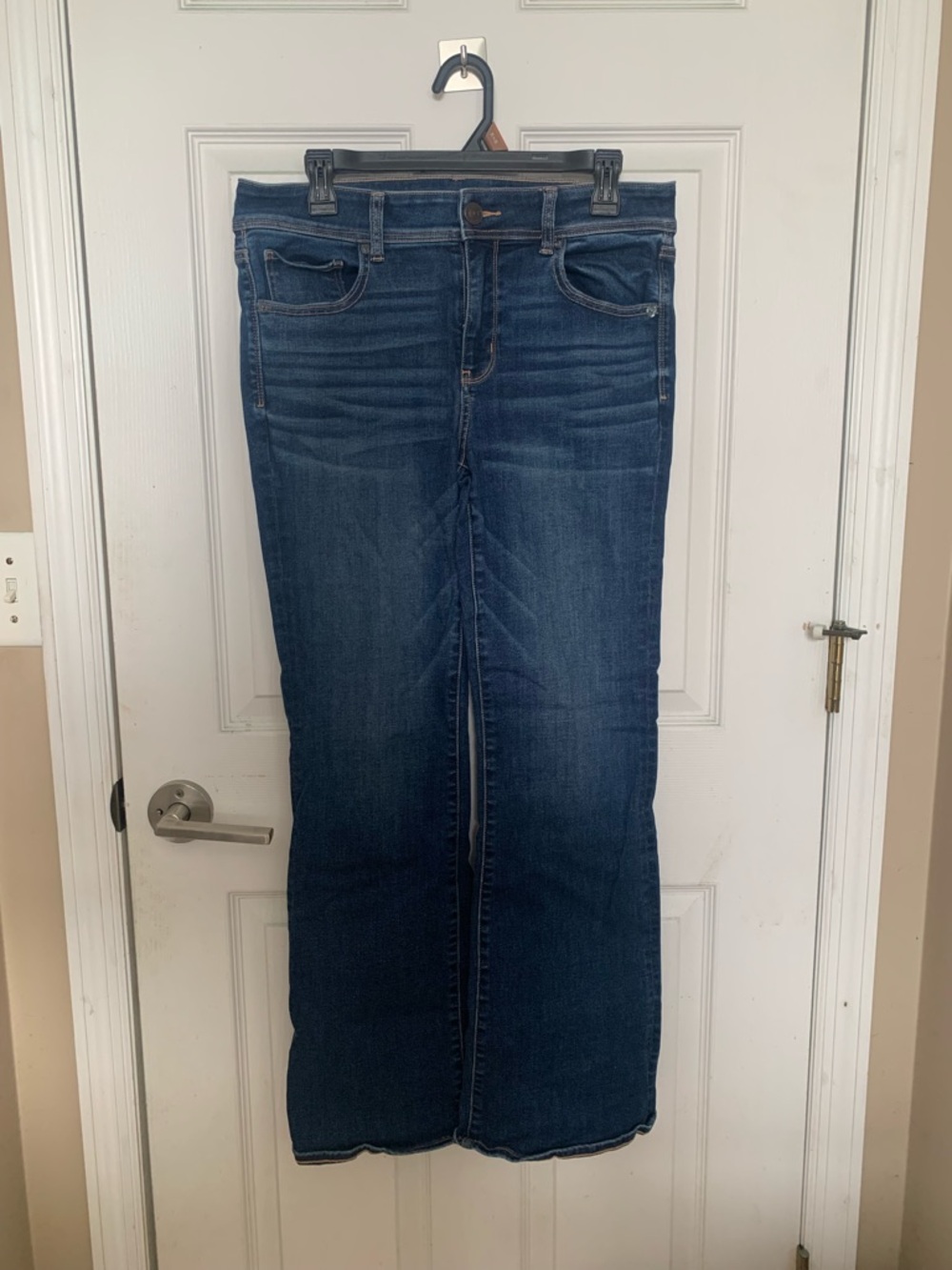 American Eagle Outfitters Dark Blue Kick Boot Jeans
